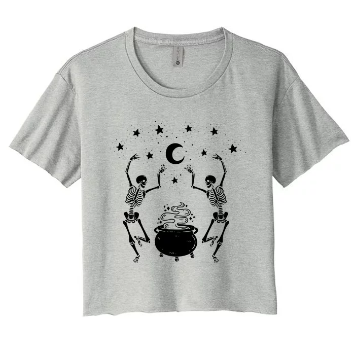 Dancing Skeletons Women's Crop Top Tee