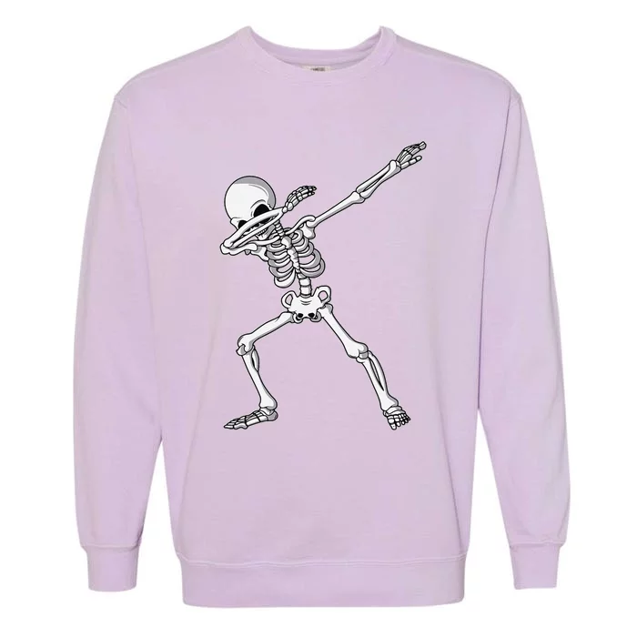 Dabbing Skeleton Dab Funny Halloween Garment-Dyed Sweatshirt