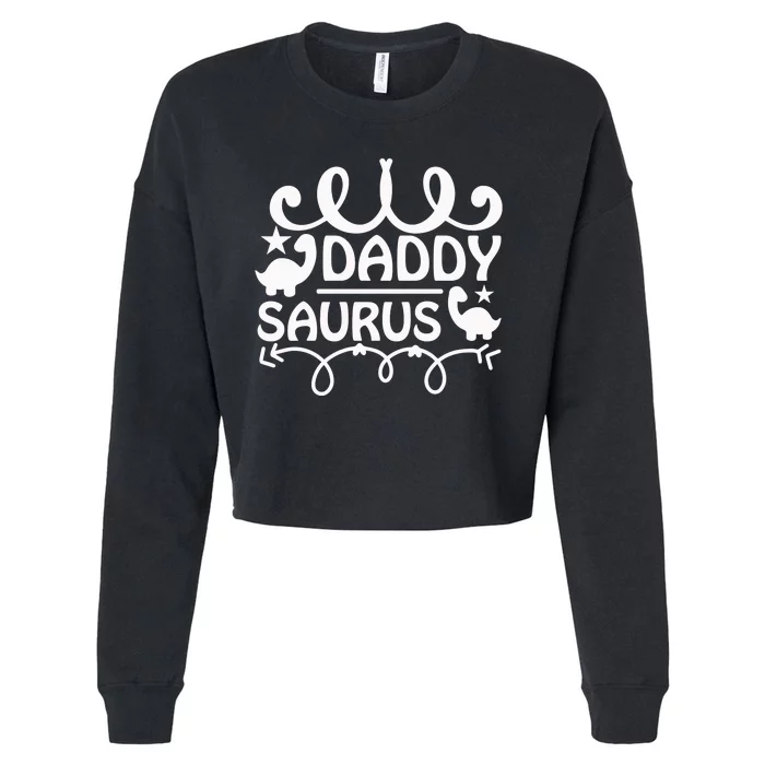 Daddy Saurus Cropped Pullover Crew