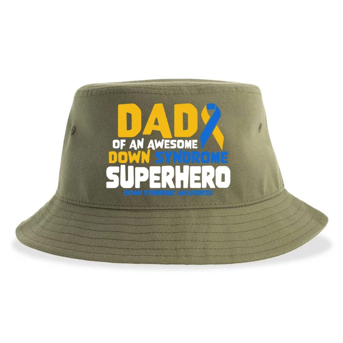 Down Syndrome Dad Of A T21 Superhero Down Syndrome Awareness Gift Sustainable Bucket Hat