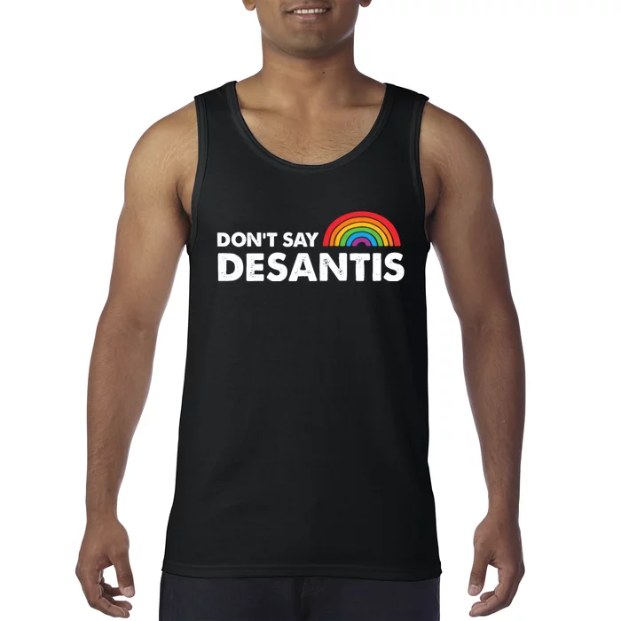 Dont Say DeSantis Rainbow Say Gay Graphic Tank Top