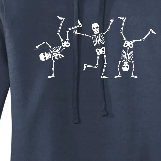 Dancing Skeletons Dance Challenge Halloween Scary Skeleton Vneck Women's Pullover Hoodie