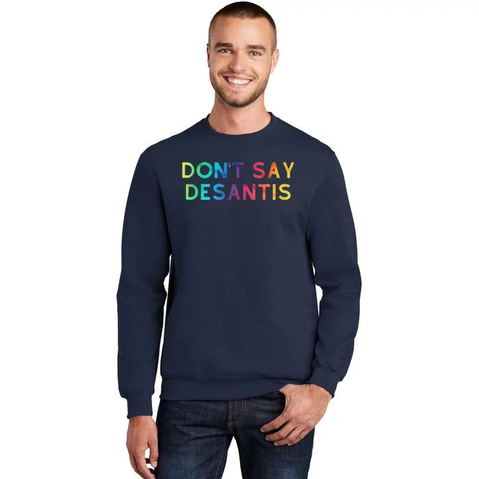 Don't Say DeSantis Rainbow Say Gay Graphic Tall Tall Sweatshirt