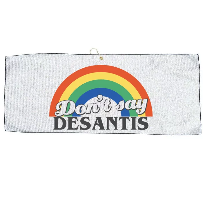 Dont Say Desantis Rainbow Large Microfiber Waffle Golf Towel