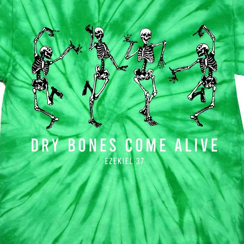 Dancing Skeleton Dry Bones Come Alive Christian Halloween Tie-Dye T-Shirt