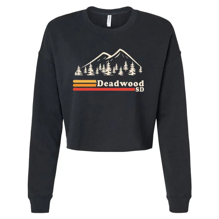 D.E.A.D.W.O.O.D South Dakota Mountains Cropped Pullover Crew