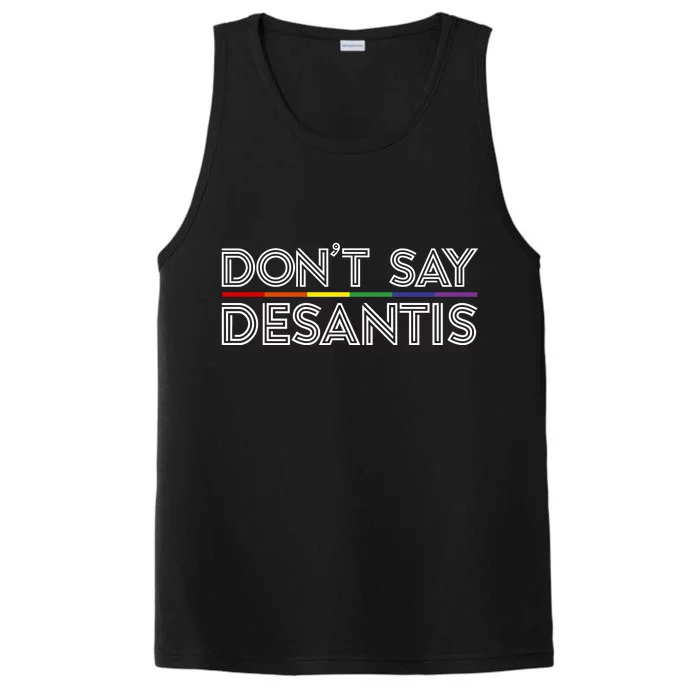 Dont Say Desantis LGBT Ron Disater Performance Tank