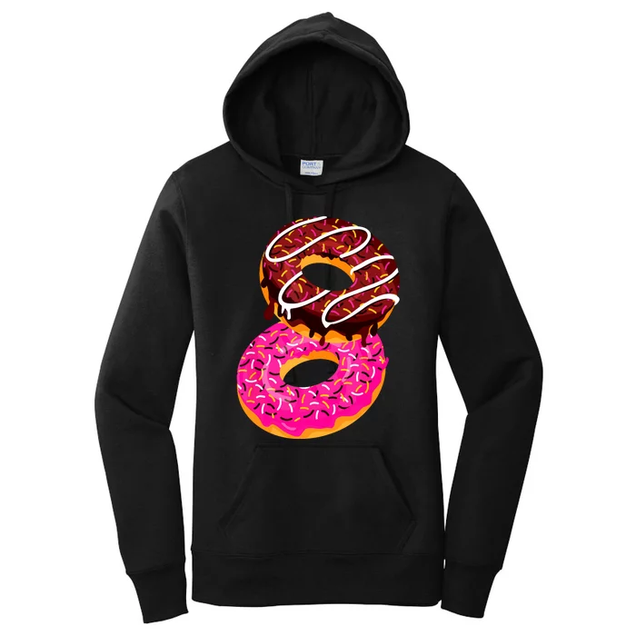 Donut Sweet Dessert Snack Funny Doughnut Food Lover Gifts Women's Pullover Hoodie