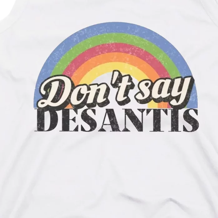 Don't Say DeSantis Rainbow Say Gay Graphic Tank Top