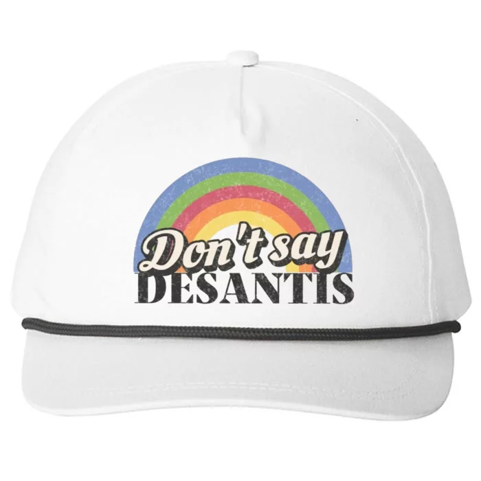 Don't Say DeSantis Rainbow Say Gay Graphic Snapback Five-Panel Rope Hat