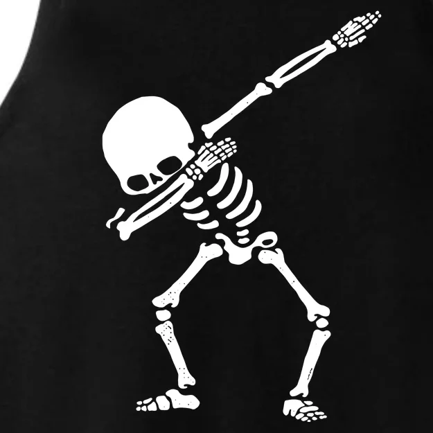 Dabbing Skeleton Ladies Tri-Blend Wicking Tank