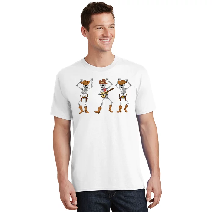 Dancing Skeletons Dance Cowboy Skeletons Cowboy Music T-Shirt