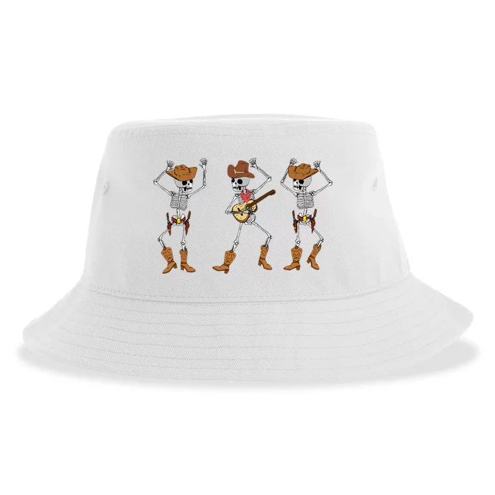 Dancing Skeletons Dance Cowboy Skeletons Cowboy Music Sustainable Bucket Hat