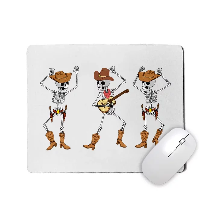 Dancing Skeletons Dance Cowboy Skeletons Cowboy Music Mousepad