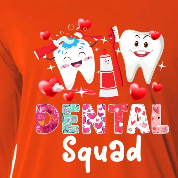 Dental Squad Dental Assistant Dentist Happy Valentine's Day Gift Cooling Performance Long Sleeve Crew