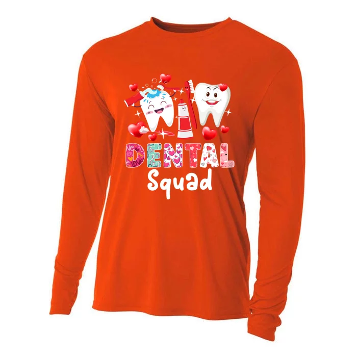 Dental Squad Dental Assistant Dentist Happy Valentine's Day Gift Cooling Performance Long Sleeve Crew