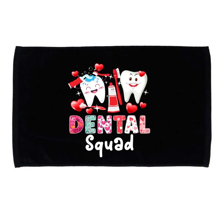 Dental Squad Dental Assistant Dentist Happy Valentine's Day Gift Microfiber Hand Towel