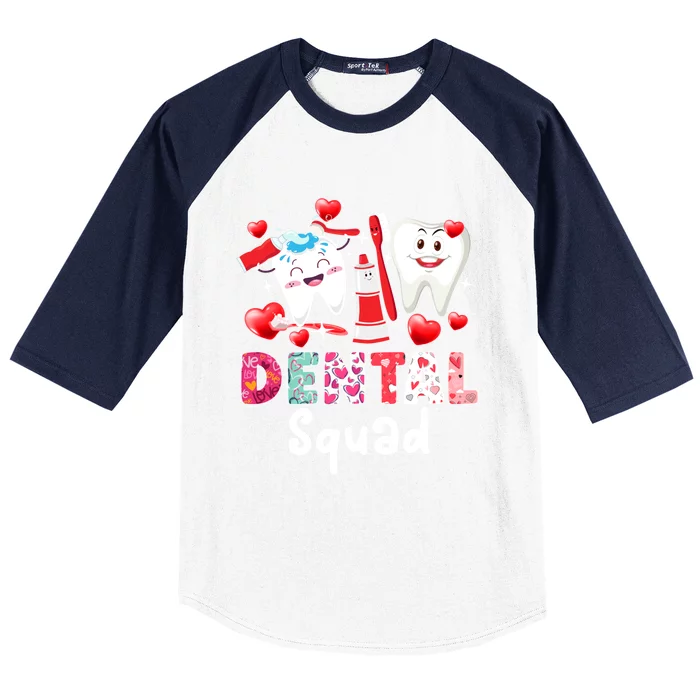 Dental Squad Dental Assistant Dentist Happy Valentine's Day Gift Baseball Sleeve Shirt