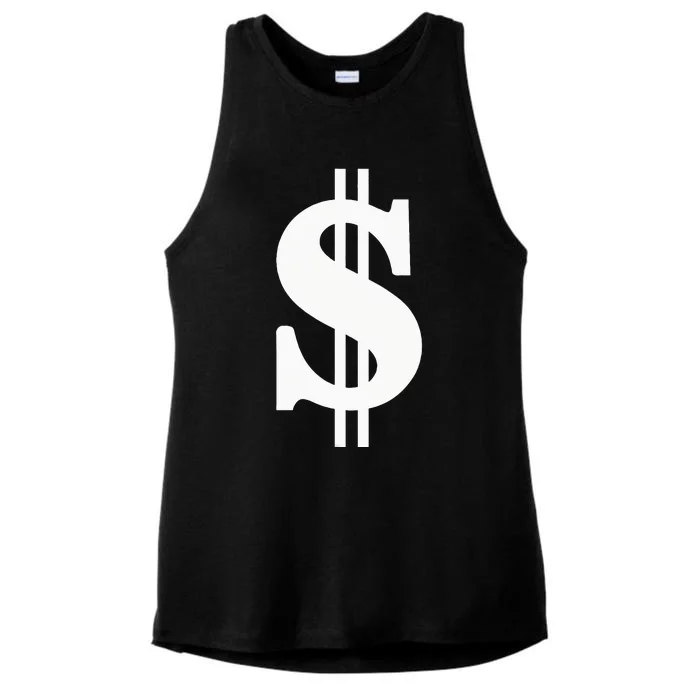 Dollar Sign Ladies Tri-Blend Wicking Tank