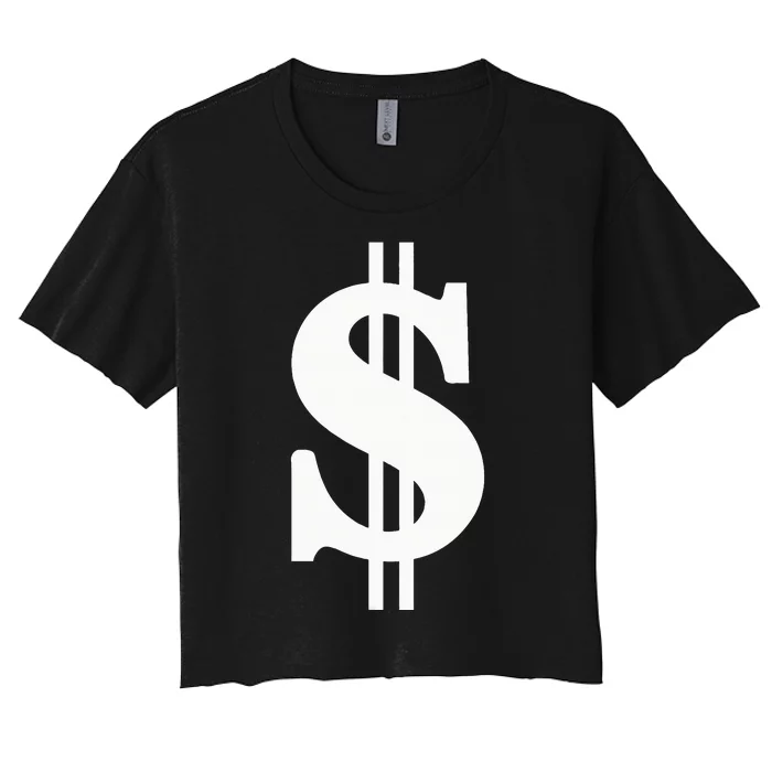 Dollar Sign Women's Crop Top Tee