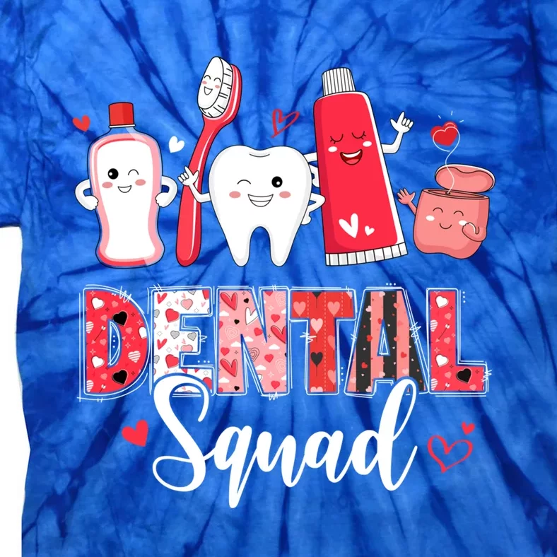 Dental Squad Dental Assistant Dentist Happy Valentine's Day Gift Tie-Dye T-Shirt