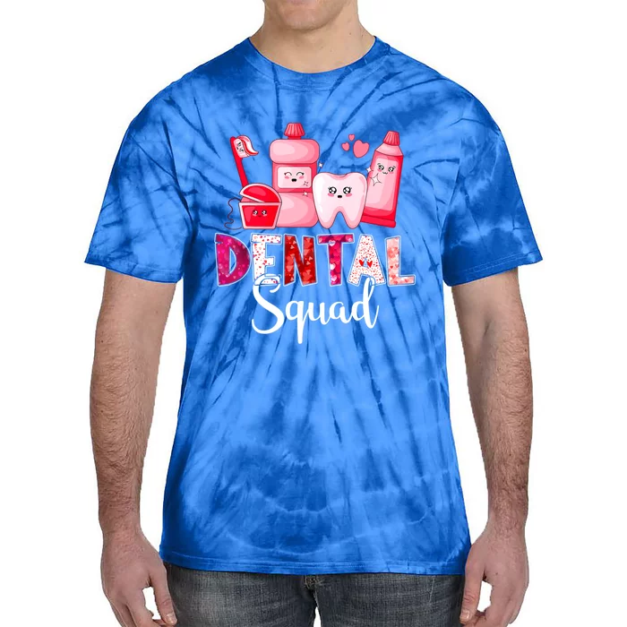 Dental Squad Dental Assistant Dentist Happy Valentine's Day Cool Gift Tie-Dye T-Shirt