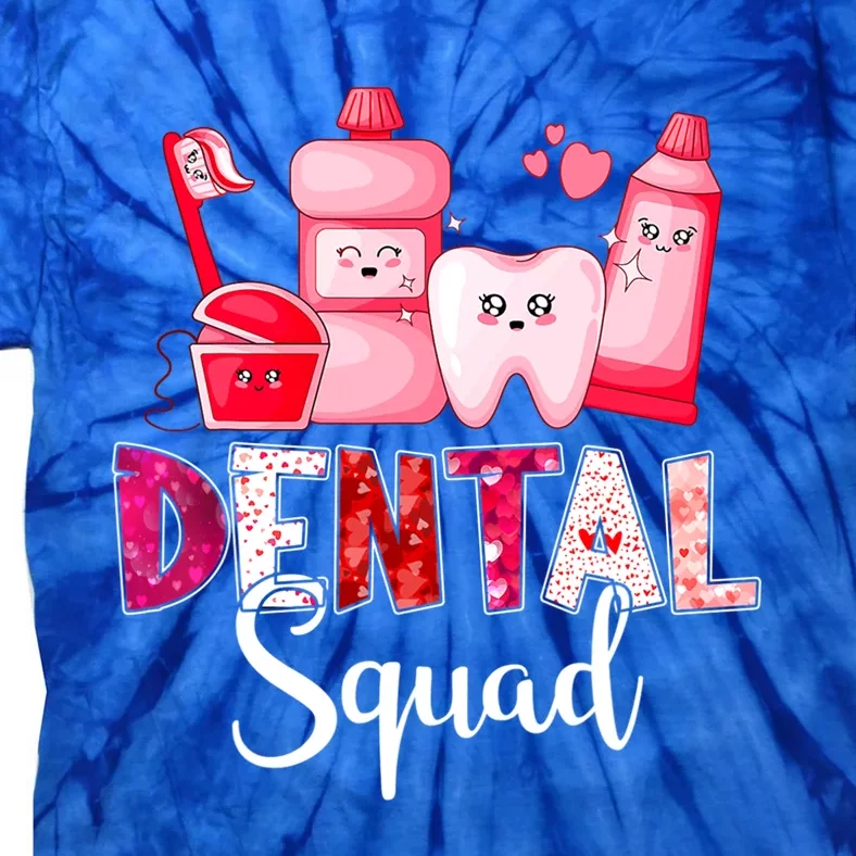 Dental Squad Dental Assistant Dentist Happy Valentine's Day Cool Gift Tie-Dye T-Shirt