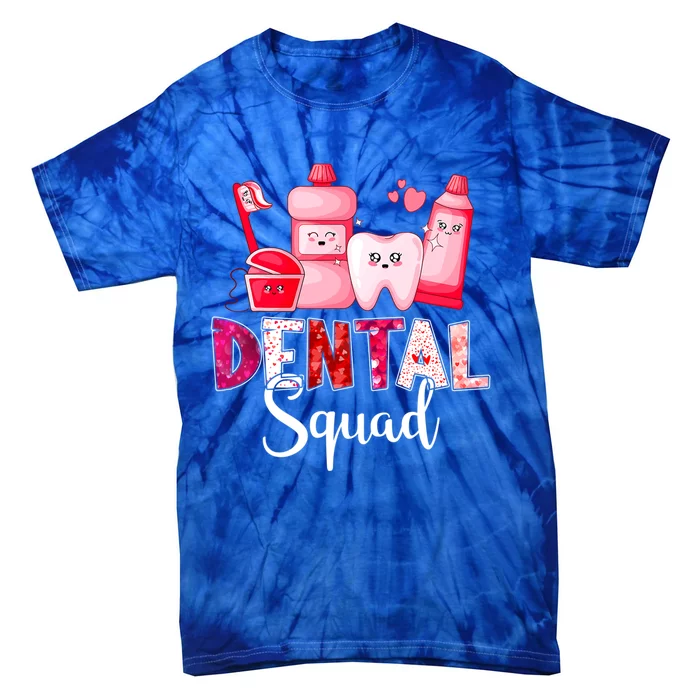 Dental Squad Dental Assistant Dentist Happy Valentine's Day Cool Gift Tie-Dye T-Shirt