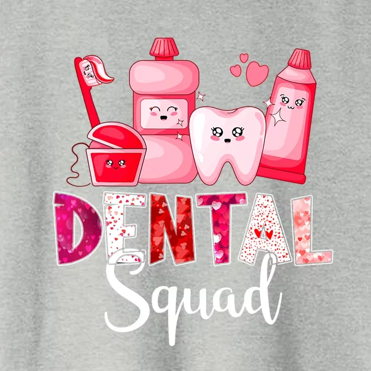 Dental Squad Dental Assistant Dentist Happy Valentine's Day Cool Gift Women's Crop Top Tee