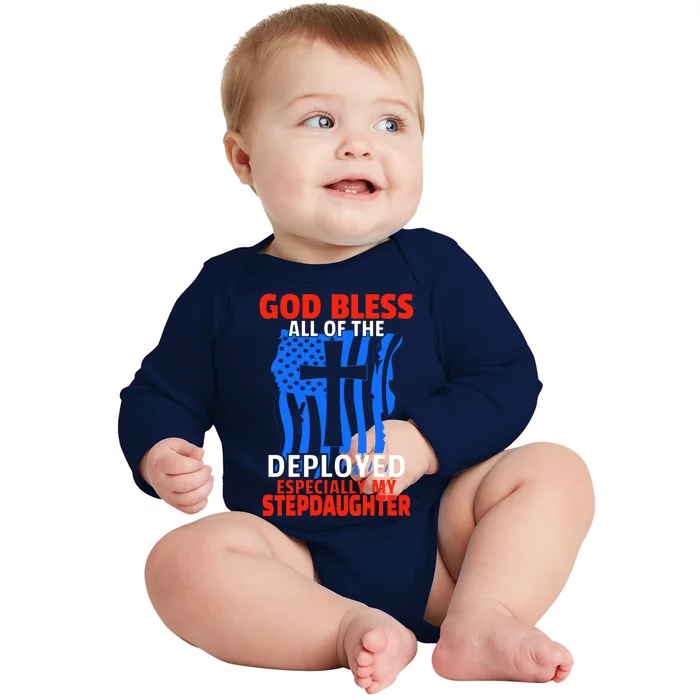 Deployed Stepdaughter Design For Stepmom Or Stepdad Gift Baby Long Sleeve Bodysuit