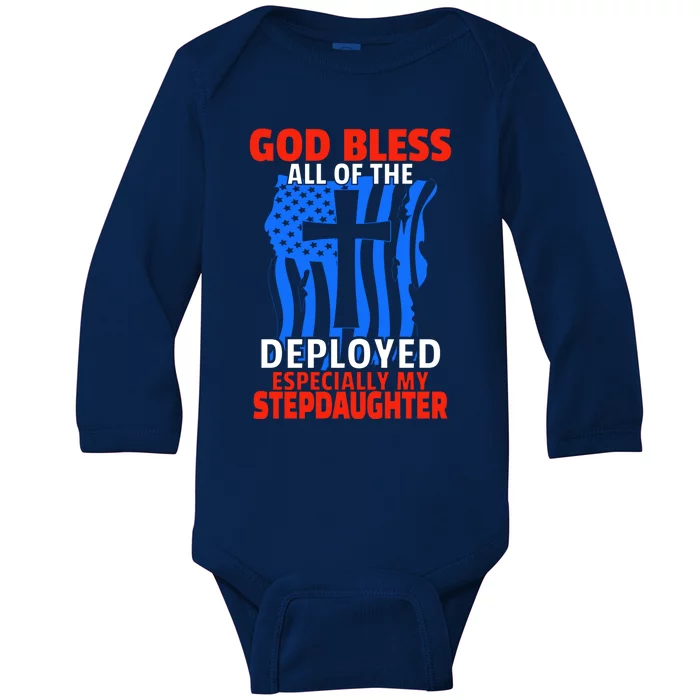 Deployed Stepdaughter Design For Stepmom Or Stepdad Gift Baby Long Sleeve Bodysuit