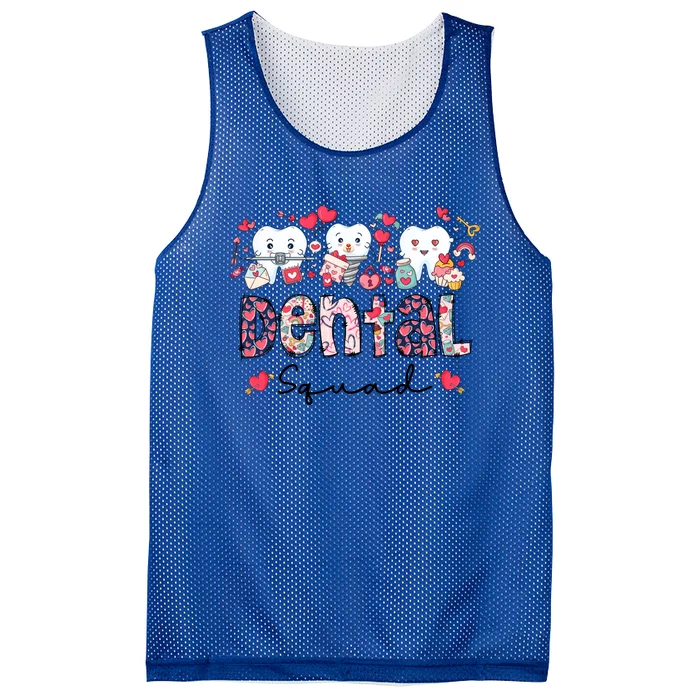 Dental Squad Dental Assistant Dentist Happy Valentine's Day Gift Mesh Reversible Basketball Jersey Tank