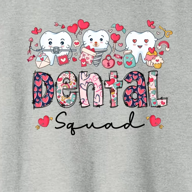 Dental Squad Dental Assistant Dentist Happy Valentine's Day Gift Women's Crop Top Tee