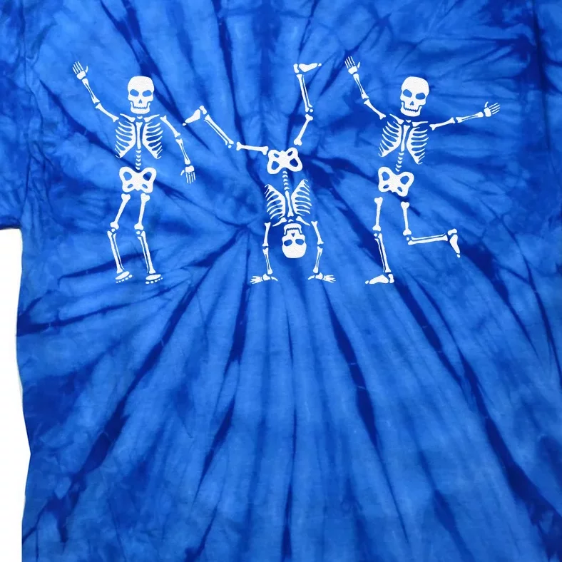 Dancing Skeleton Dance Challenge Halloween Scary Skeleton Tie-Dye T-Shirt