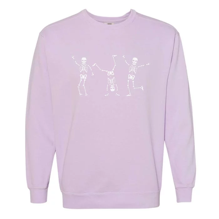 Dancing Skeleton Dance Challenge Halloween Scary Skeleton Garment-Dyed Sweatshirt