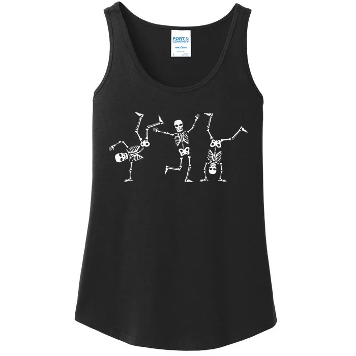 Dancing Skeletons Dance Challenge Halloween Scary Skeleton Ladies Essential Tank