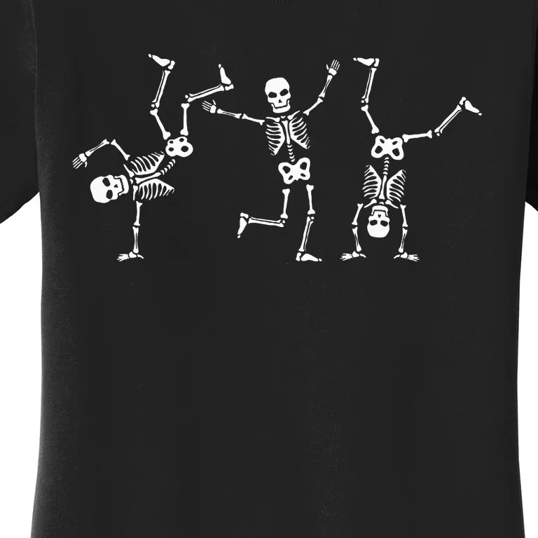 Dancing Skeletons Dance Challenge Halloween Scary Skeleton Women's T-Shirt