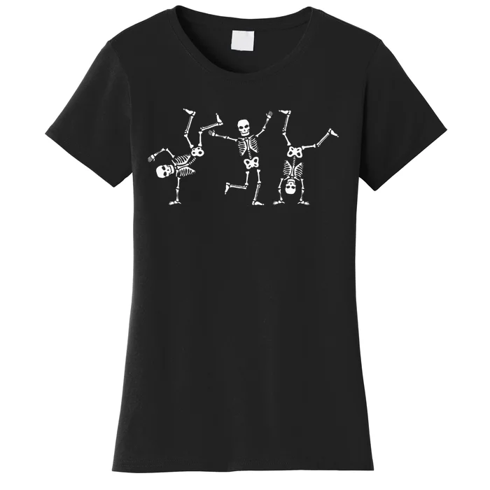 Dancing Skeletons Dance Challenge Halloween Scary Skeleton Women's T-Shirt