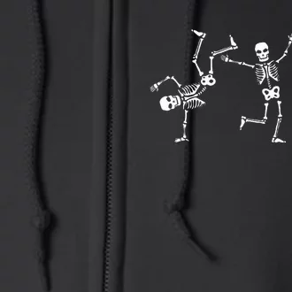 Dancing Skeletons Dance Challenge Halloween Scary Skeleton Full Zip Hoodie