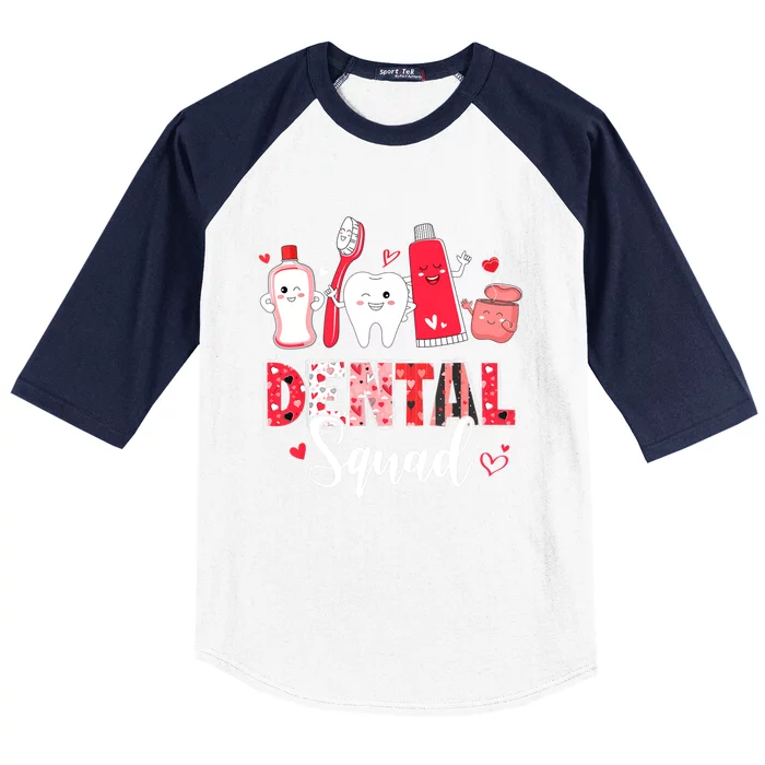 Dental Squad Dental Assistant Dentist Happy Valentine's Day Meaningful Gift Baseball Sleeve Shirt