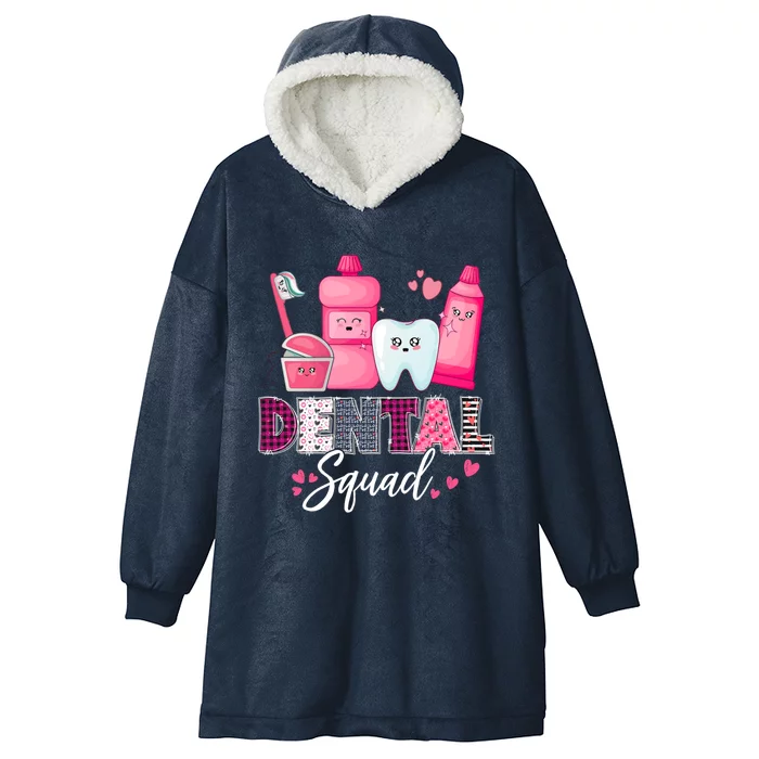 Dental Squad Dental Assistant Dentist Valentines Day Gift Hooded Wearable Blanket