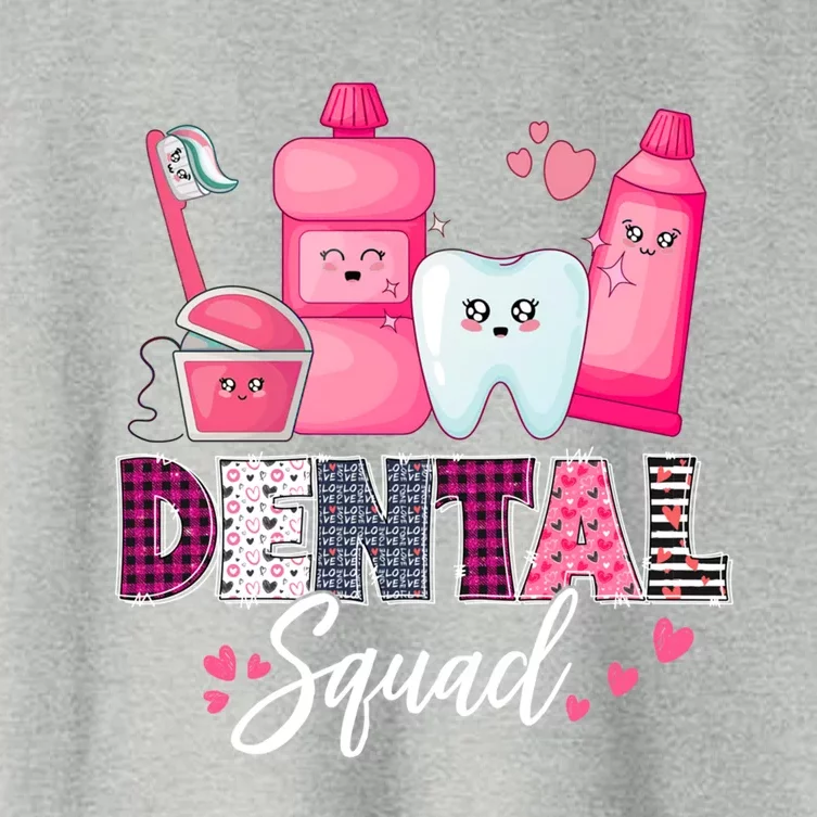 Dental Squad Dental Assistant Dentist Valentines Day Gift Women's Crop Top Tee