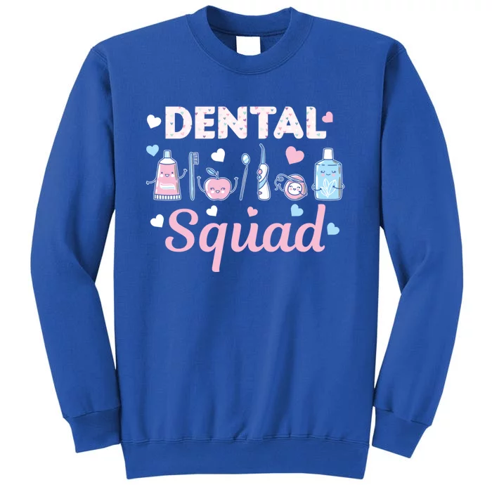 Dental Squad Dental Assistant Dentist Valentines Day Gift Tall Sweatshirt