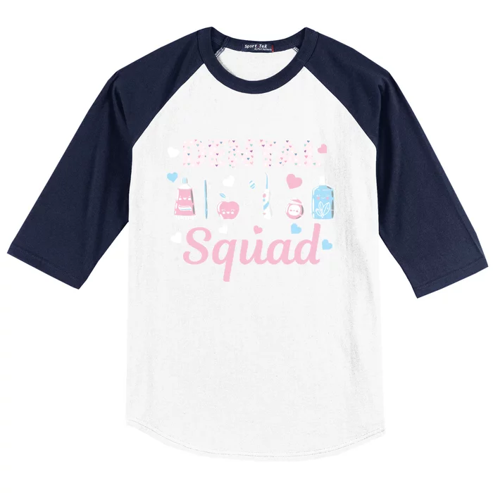 Dental Squad Dental Assistant Dentist Valentines Day Gift Baseball Sleeve Shirt