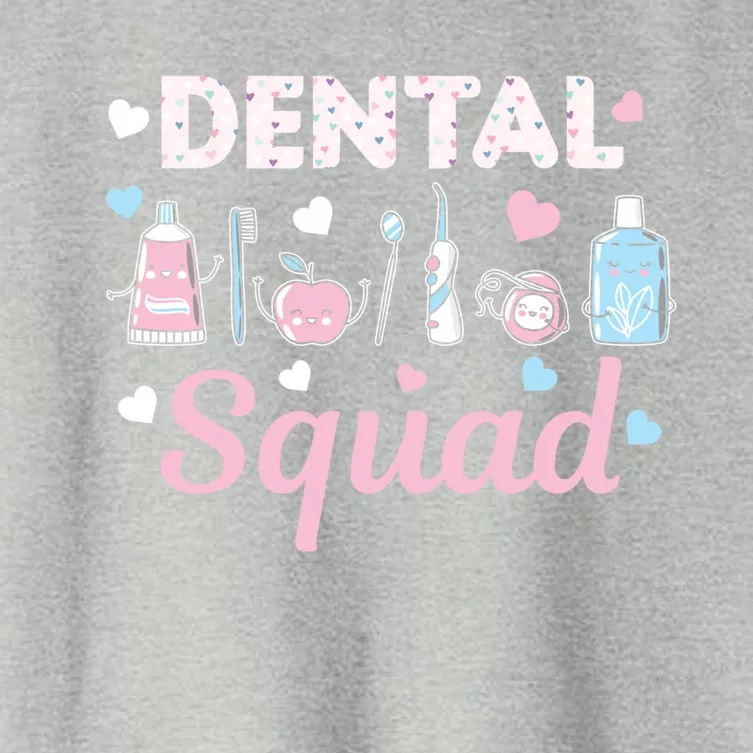 Dental Squad Dental Assistant Dentist Valentines Day Gift Women's Crop Top Tee