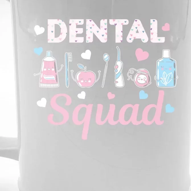 Dental Squad Dental Assistant Dentist Valentines Day Gift Front & Back Beer Stein