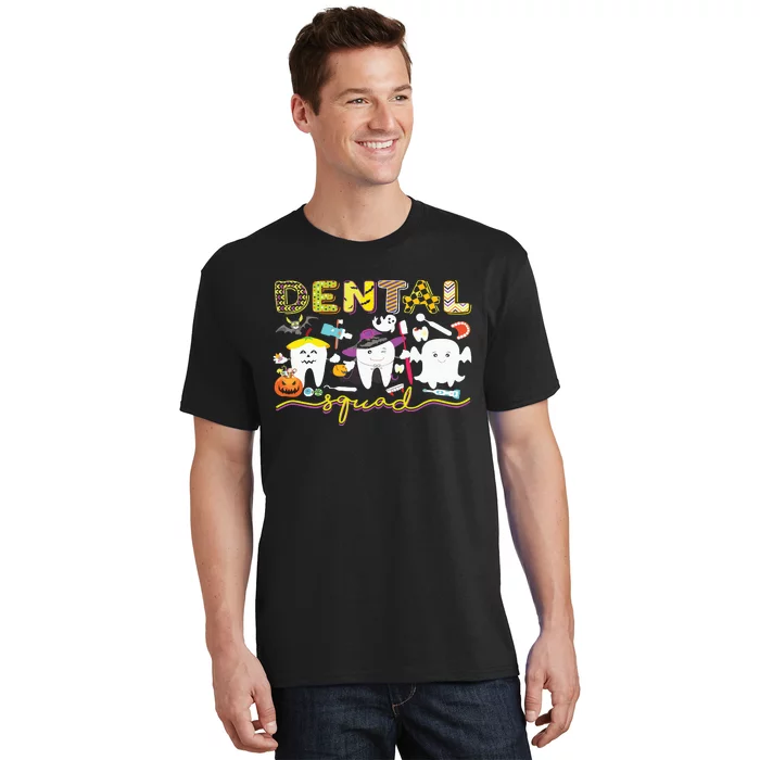 Dental Squad Dentist Witch Halloween Boos Crew Costume T-Shirt