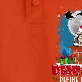 Dear Santa Define Naughty Shih Tzu Dog Funny Christmas Gift Dry Zone Grid Performance Polo