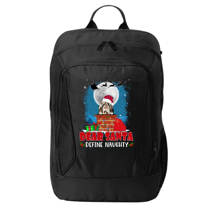 Dear Santa Define Naughty Shih Tzu Dog Funny Christmas Gift City Backpack