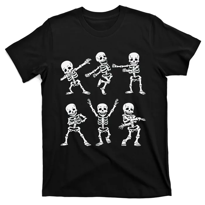 Dancing Skeletons Dance Challenge Boy Girl Kids Halloween T-Shirt